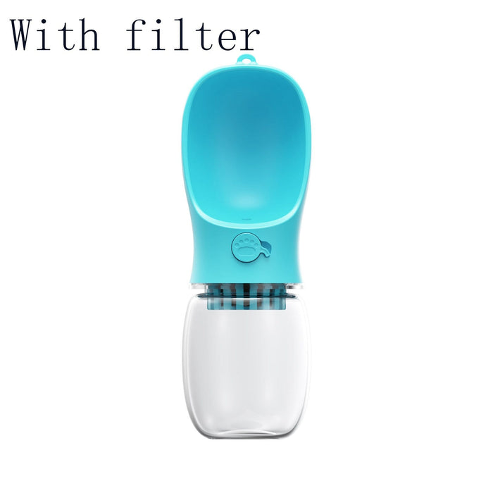 Gadget Gerbil Blue With filter / 350ML Portable Dog Water Bottle