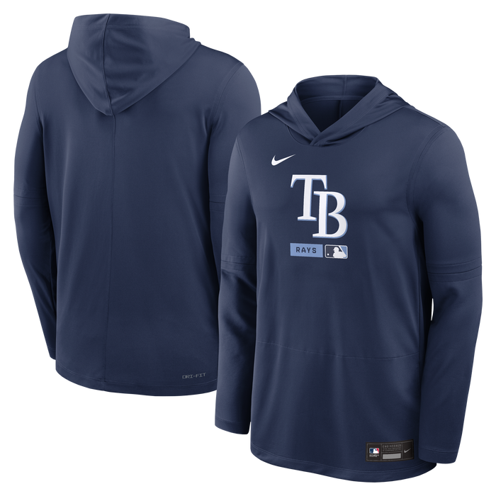Rays Men's Nike 2026 Authentic Collection TB Navy Lightweight Pullover Hoodie