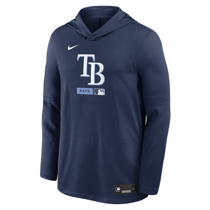 Rays Men's Nike 2026 Authentic Collection TB Navy Lightweight Pullover Hoodie