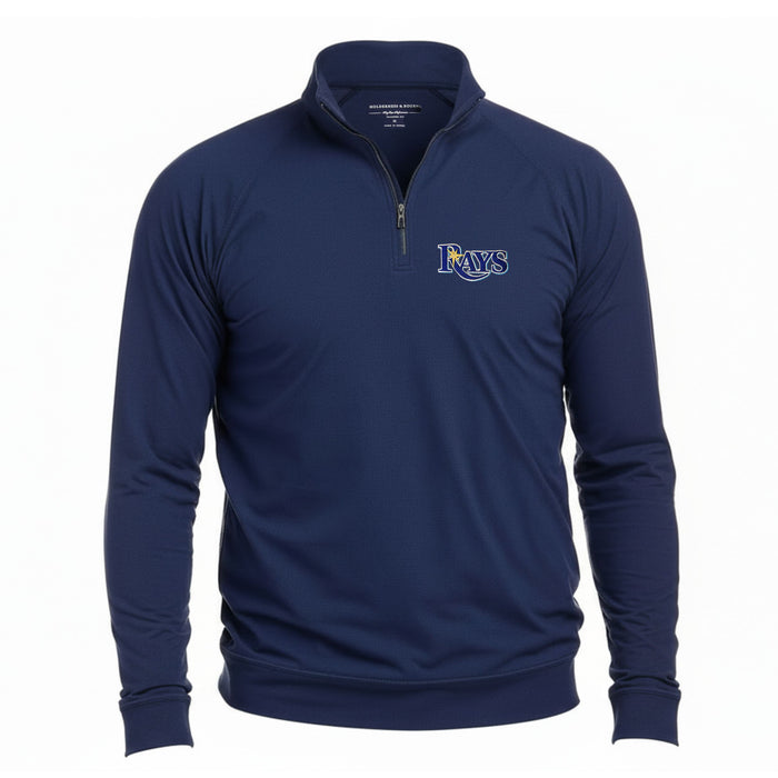 Rays Men's Holderness & Bourne Wordmark Navy Westland 1/4 Zip Jacket