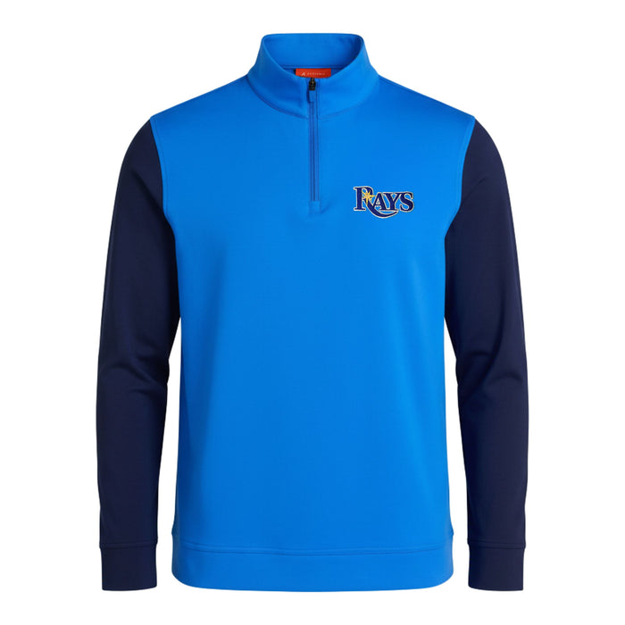 Rays Men's Redvanly Wordmark Blue Parc 1/4 Zip Jacket