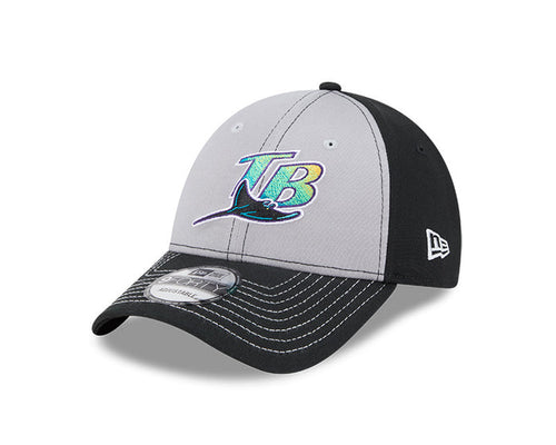 Rays New Era 9Forty Two-Tone Black Gray Coop Snapback Adjustable Hat