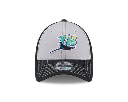 Rays New Era 9Forty Two-Tone Black Gray Coop Snapback Adjustable Hat