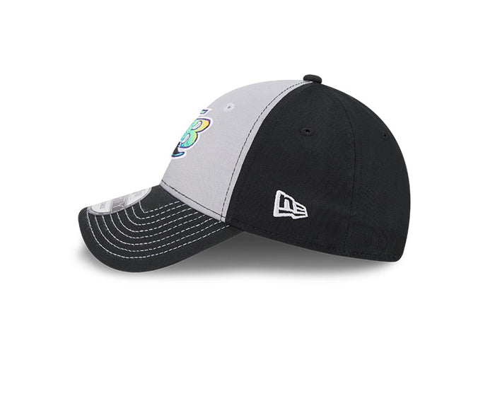 Rays New Era 9Forty Two-Tone Black Gray Coop Snapback Adjustable Hat