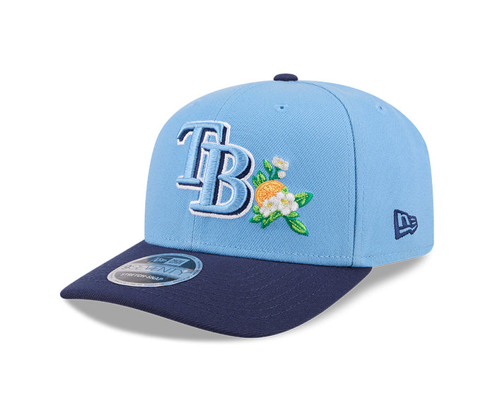 Rays New Era Light Blue Navy TB 2026 Spring Training 9SEVENTY Adjustable Hat