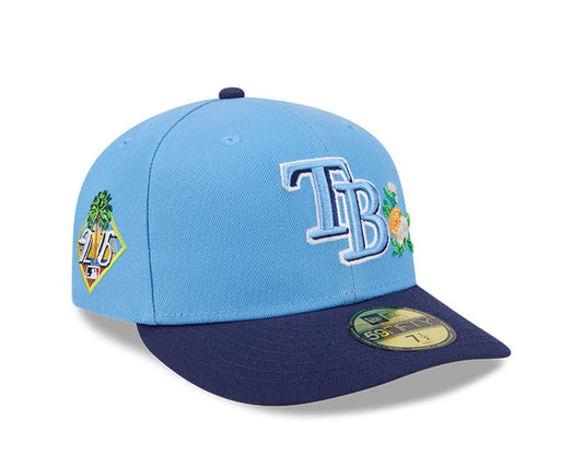 Rays New Era Light Blue Navy TB 2026 Spring Training On-Field 59Fifty Fitted Hat