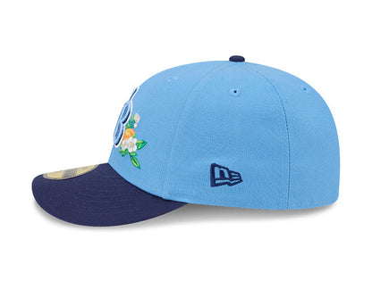 Rays New Era Light Blue Navy TB 2026 Spring Training On-Field Low Profile 59Fifty Fitted Hat
