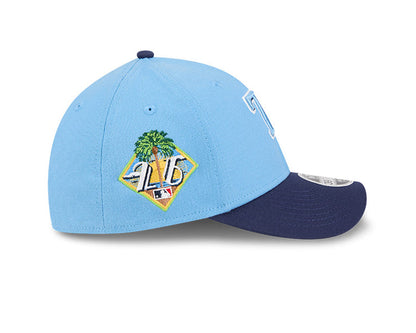 Rays New Era Light Blue Navy TB 2026 Spring Training Patch 39Thirty Flex Hat
