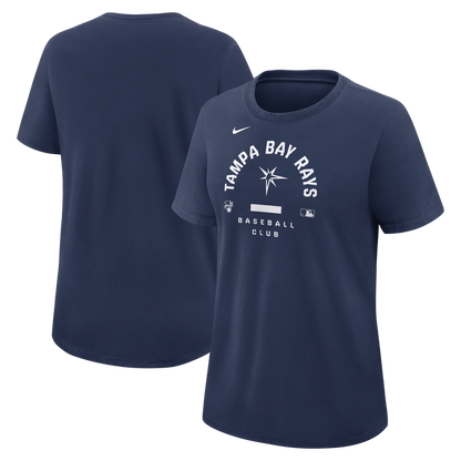 Rays Women's Nike 2026 Navy Authentic Collection Early Work Burst T-Shirt