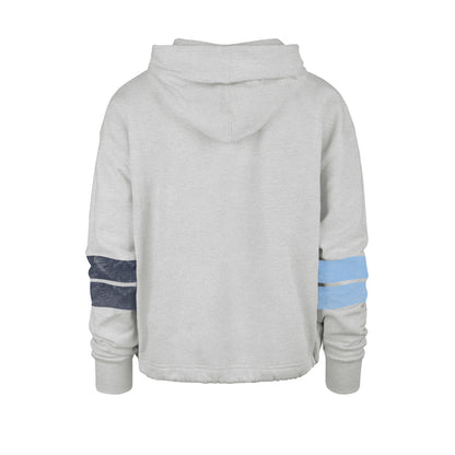 Rays Women's '47 Brand Gray TB Cropped Hoodie