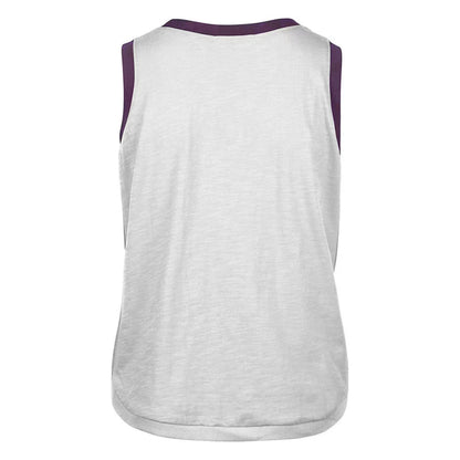 Rays Women's '47 Brand White Skyray Distressed Logo Ringer Tank