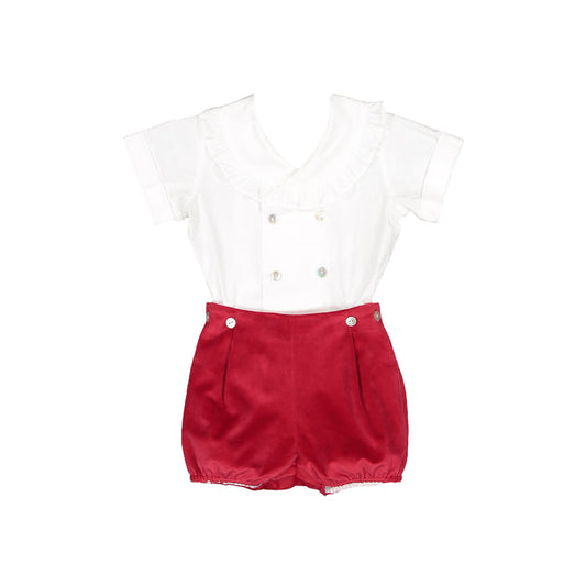 Regi Red Velvet Baby Boy 2-piece set
