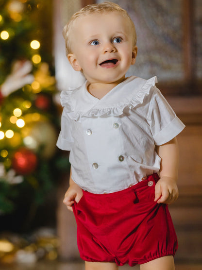 Regi Red Velvet Baby Boy 2-piece set