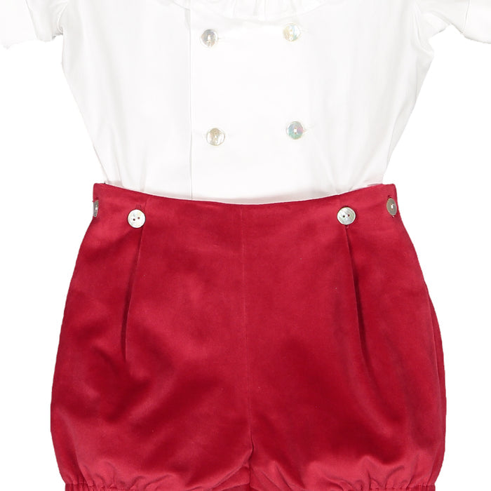 Regi Red Velvet Baby Boy 2-piece set