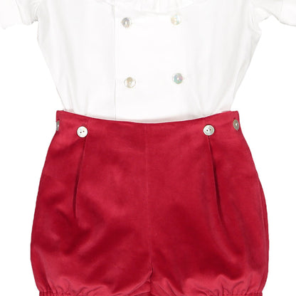 Regi Red Velvet Baby Boy 2-piece set