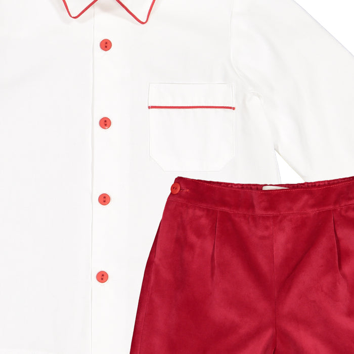 Regi Red Velvet Boy 2-piece Set