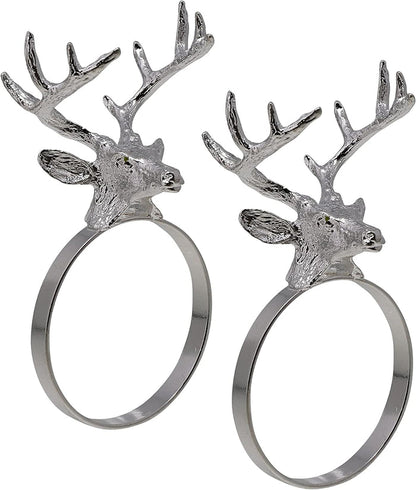 Reindeer Napkin Ring Holder - Set of 2