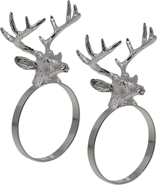 Reindeer Napkin Ring Holder - Set of 2