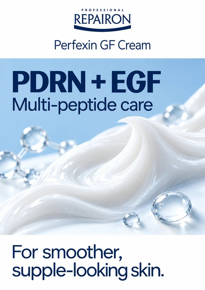 REPAIRON PDRN, EGF and multi-peptide care for smoother, supple-looking skin