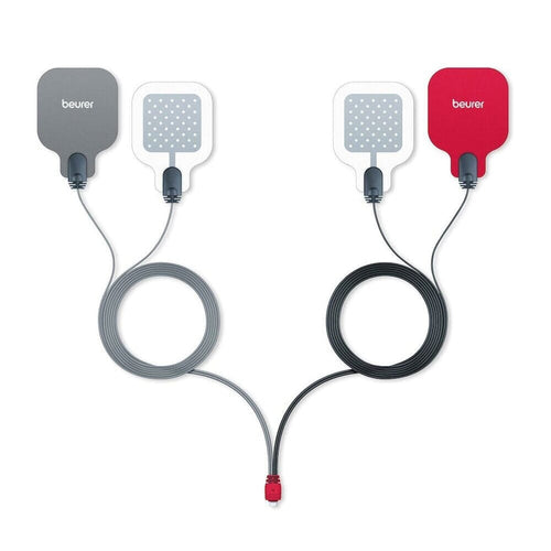Image of Replacement Cables Electrodes Set for Beurer EM59 Digital TENS EMS Device on a plain background.