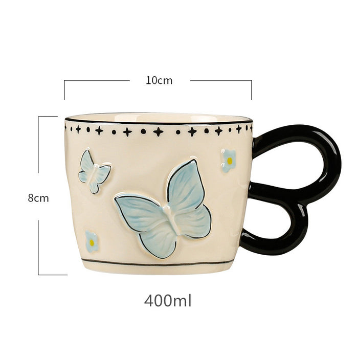 Retro butterfly mug