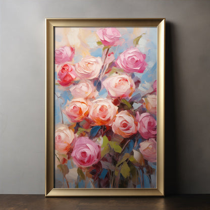 Rose Bouquet Digital Print [Pink, Blush, Blue]