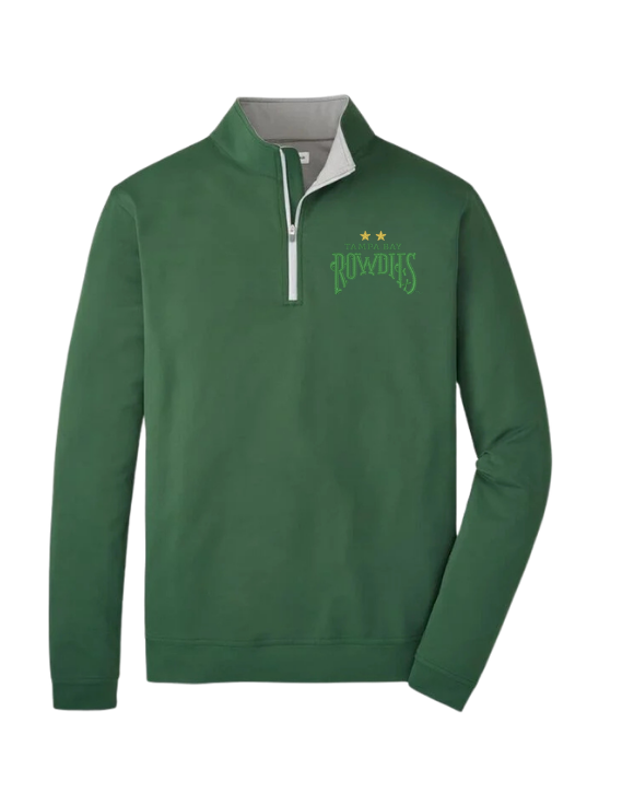 Rowdies Men's Peter Millar Dark Green Quarter Zip