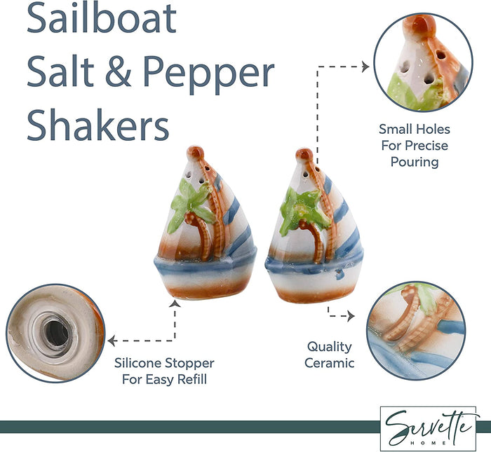 Sailboat Salt & Pepper Shakers