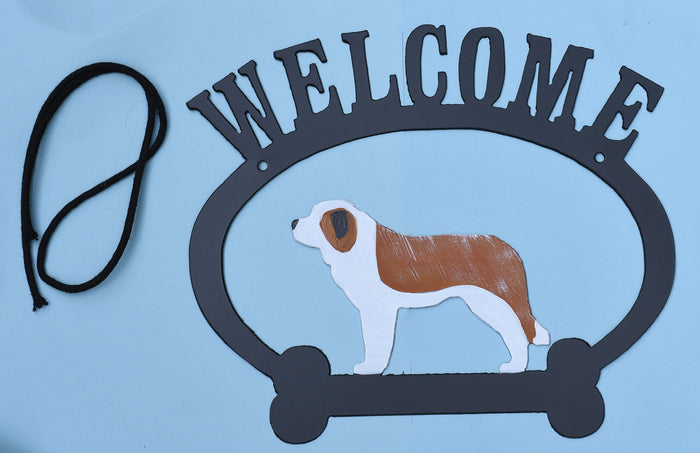 Saint Oval Welcome Sign