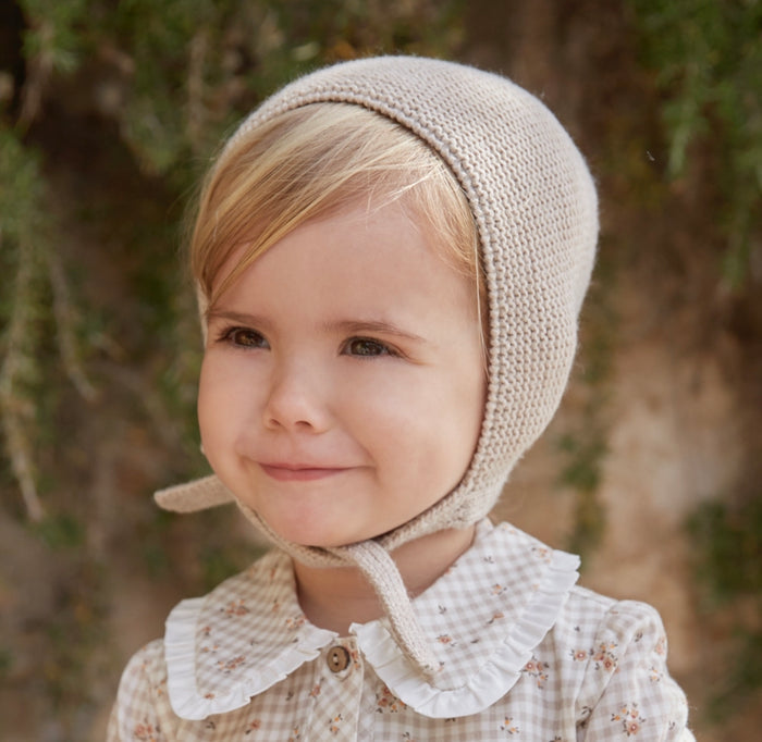 Sand Knitted Bonnet