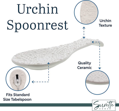 Sea Urchin Ceramic Spoon Rest