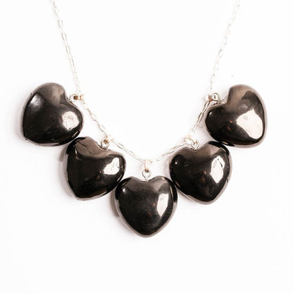 Shungite, Petrovsky - Heart Pendants