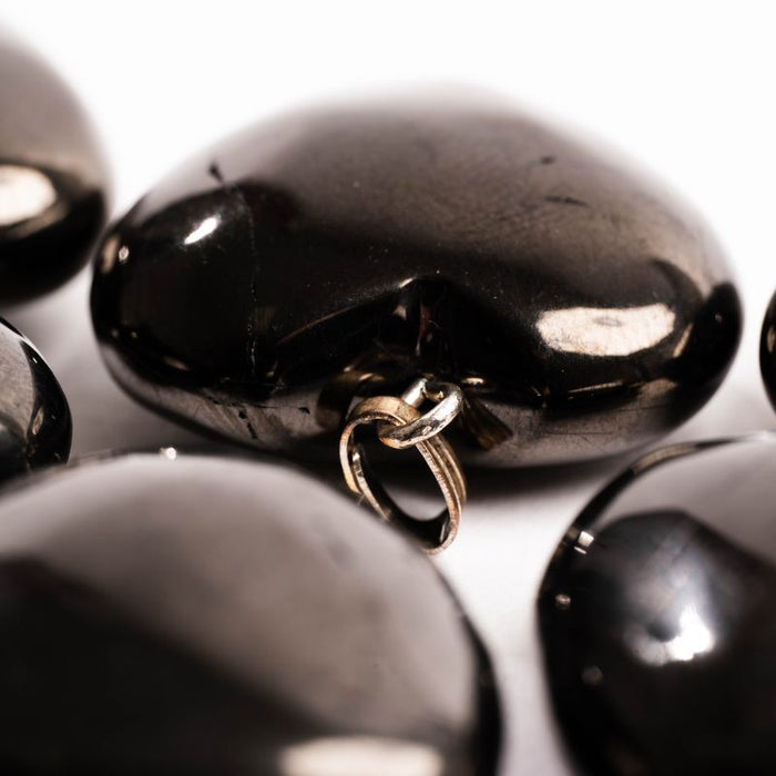 Shungite, Petrovsky - Heart Pendants