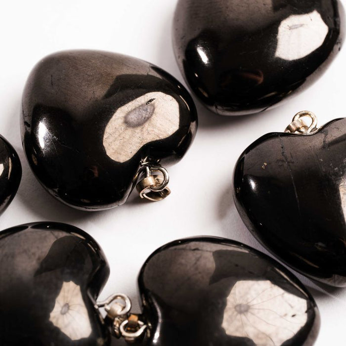 Shungite, Petrovsky - Heart Pendants