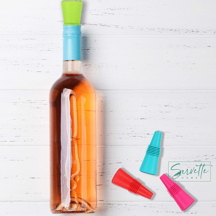 Silicone Wine Stopper - Set of 6