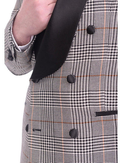 Steven Land BLAZERS Steven Land Modern Fit Double Breasted Shawl Lapel Dinner Jacket Blazer