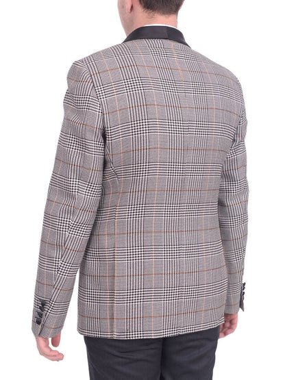 Steven Land BLAZERS Steven Land Modern Fit Double Breasted Shawl Lapel Dinner Jacket Blazer