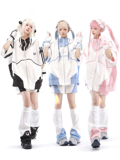 Subculture Cyber Jersey Jacket Arm Warmers Leg Warmers Shorts Pants Headband