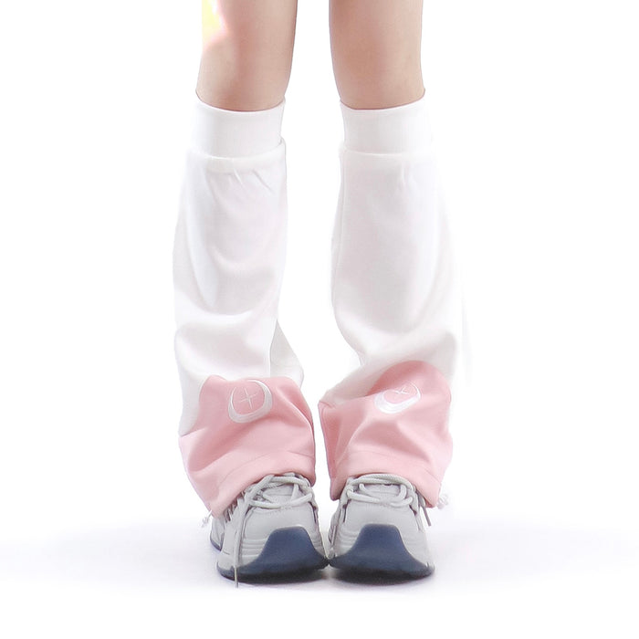 Leg Warmers / Pink & White / One size