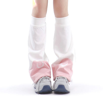 Leg Warmers / Pink & White / One size