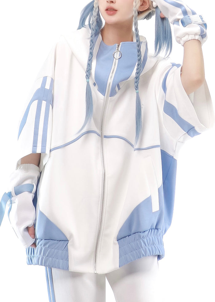 Jacket / Light Blue & White / M
