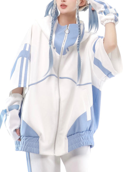 Jacket / Light Blue & White / M