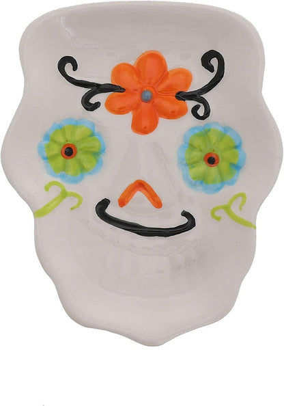 Sugar Skull Plate in White