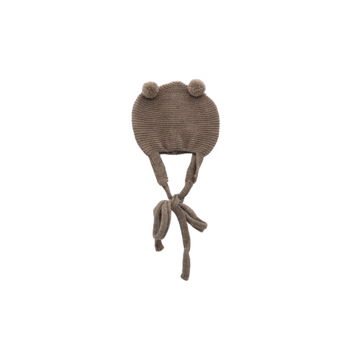 Teddy Bear Beige Bonnet