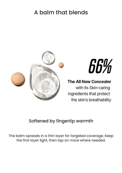 TFIT Cover Up Pro Concealer — balm texture and fingertip application