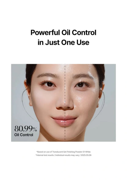 Complete TFIT 01 White oil-control comparison showing 80.99 percent oil control, with the original test footnote