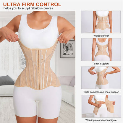 Trimmer Cincher Corset Double Belt Wrap Girdle Tummy Control Shaper