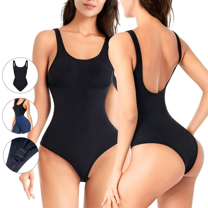 Tummy Control Shaper Shoulder Strap Waist Trainer Thong Bodysuit Shapewear