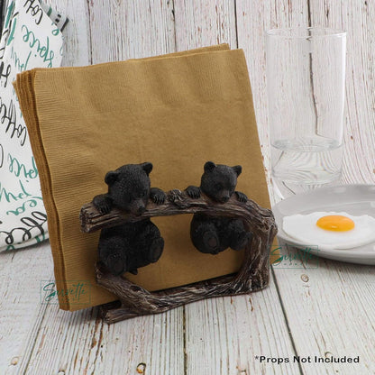 Twin Bears on Branch Napkin Holder