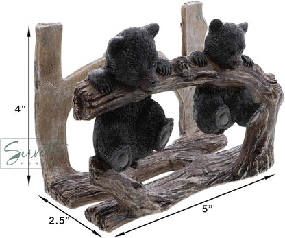 Twin Bears on Branch Napkin Holder